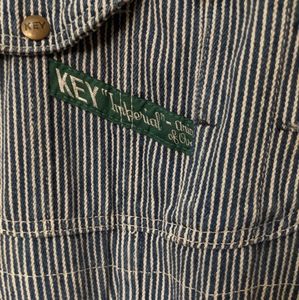 Key Apparel Imperial Striped Overalls